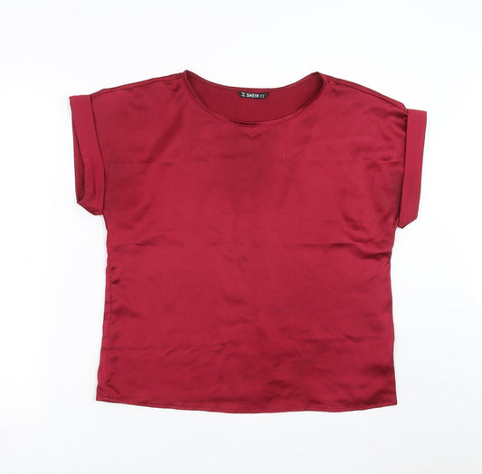 SheIn Womens Red   Basic Blouse Size M