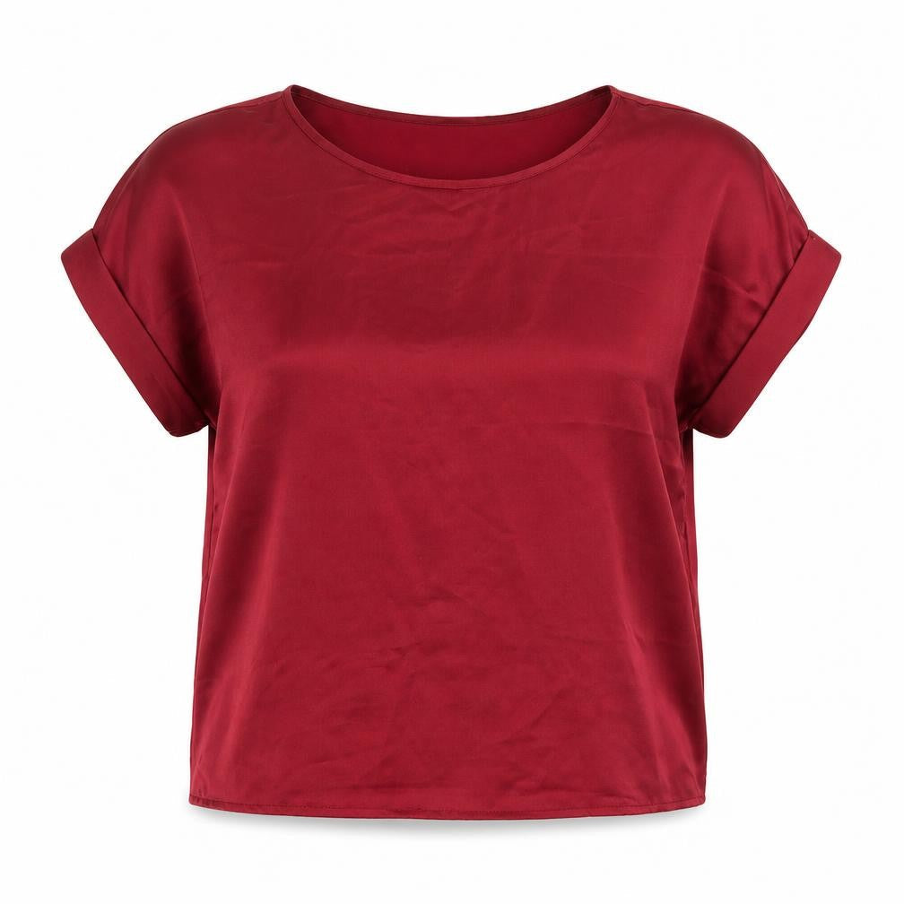 Womens UK Size M SheIn Red Basic Blouse