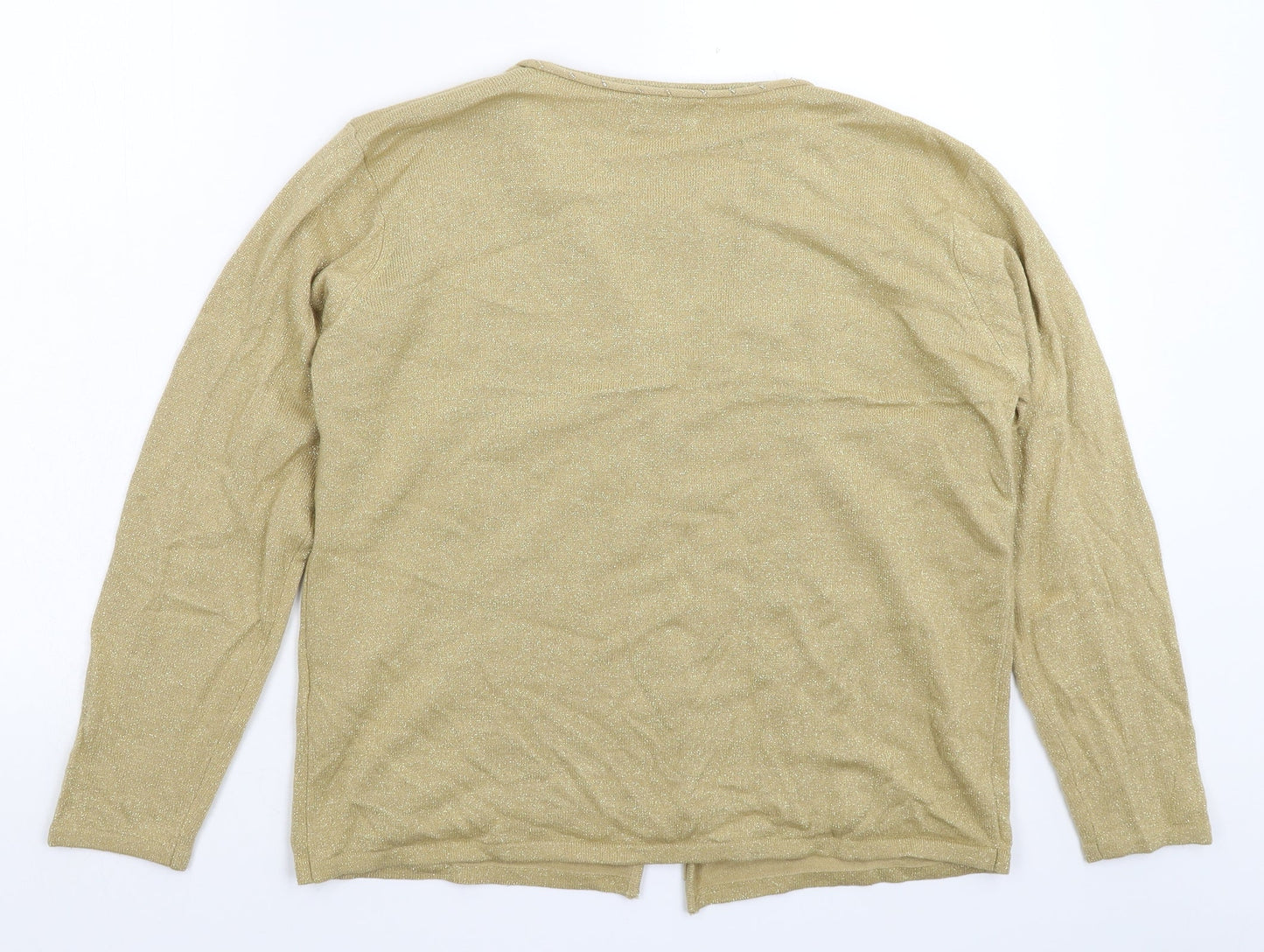 Womens UK Size M Bonmarché Gold Pullover Jumper