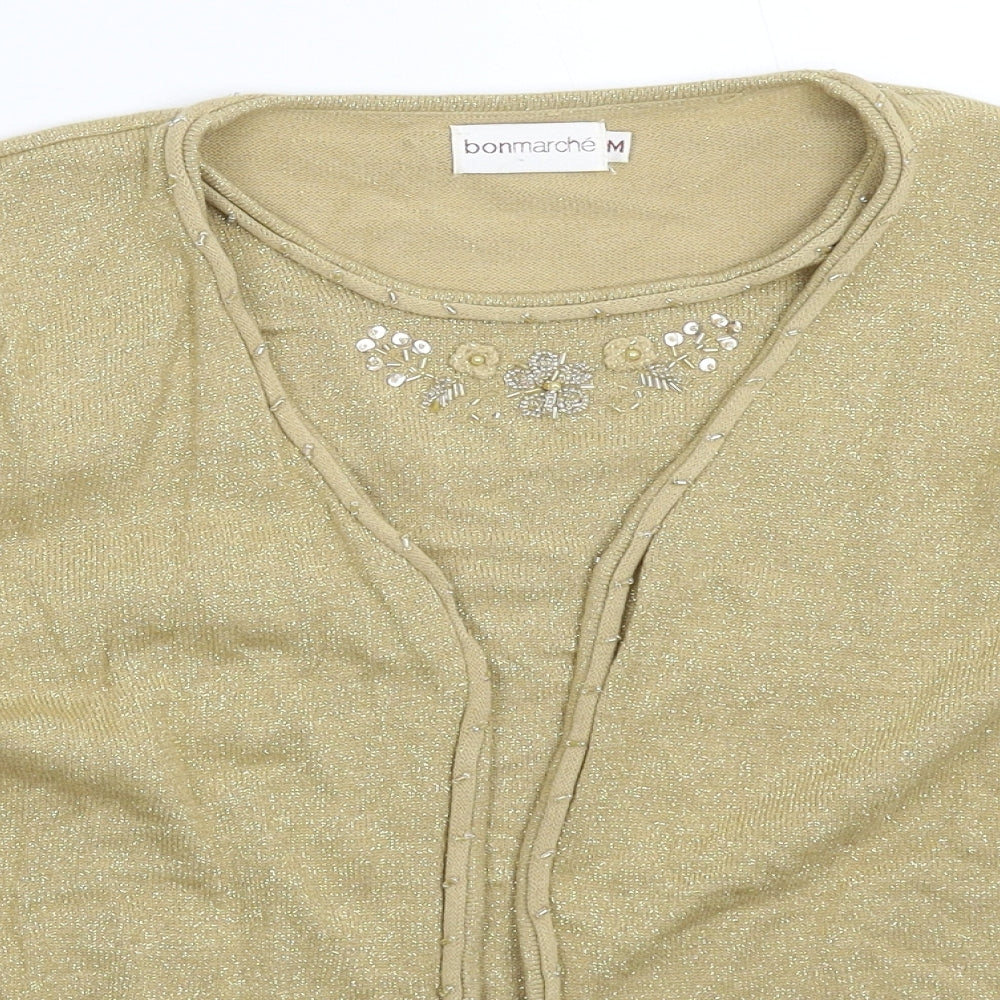 Womens UK Size M Bonmarché Gold Pullover Jumper