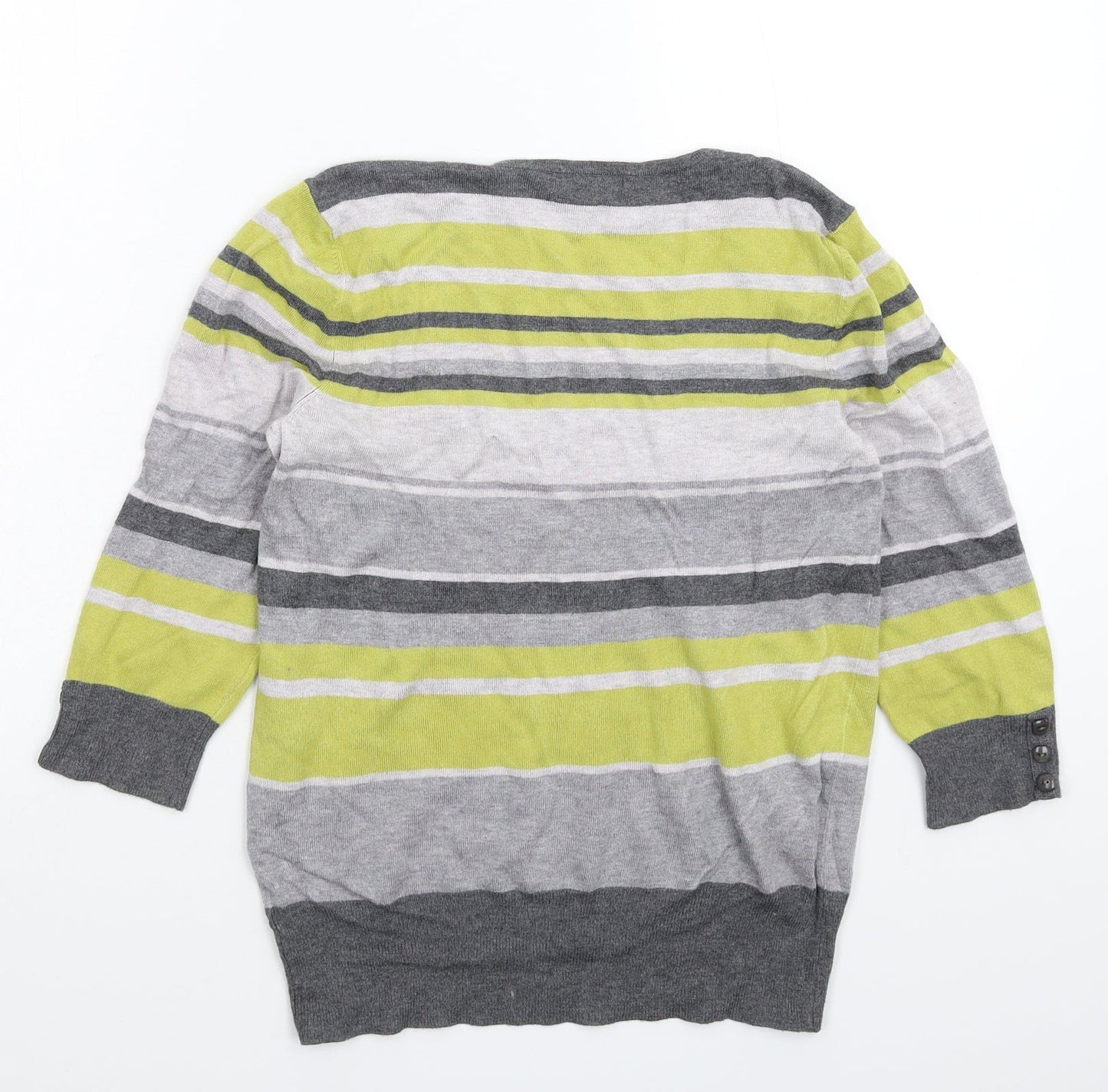 TU Womens Multicoloured Striped Knit Pullover Jumper Size 12