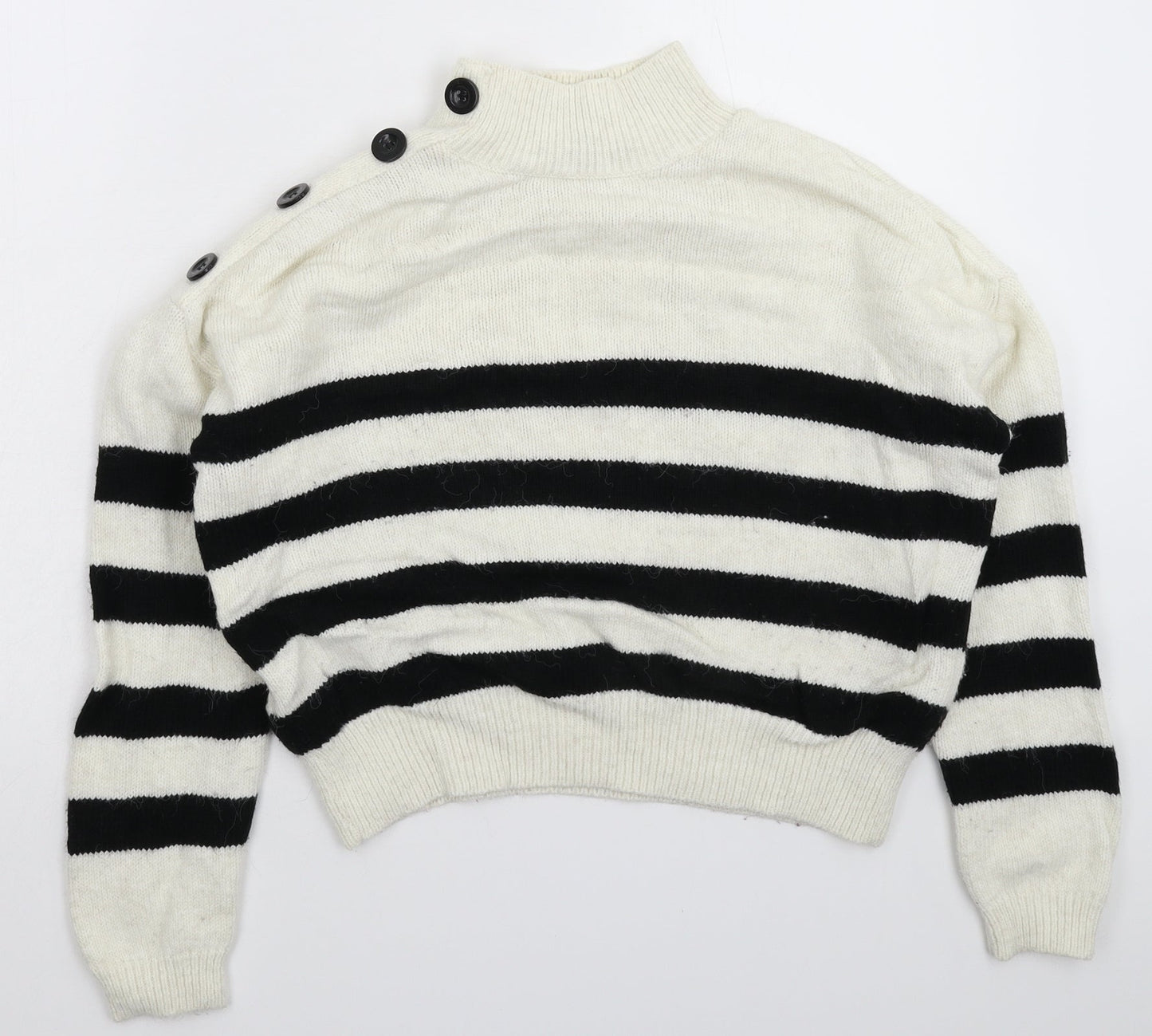 Primark Womens Multicoloured Striped Knit Pullover Jumper Size 6