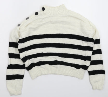 Primark Womens Multicoloured Striped Knit Pullover Jumper Size 6