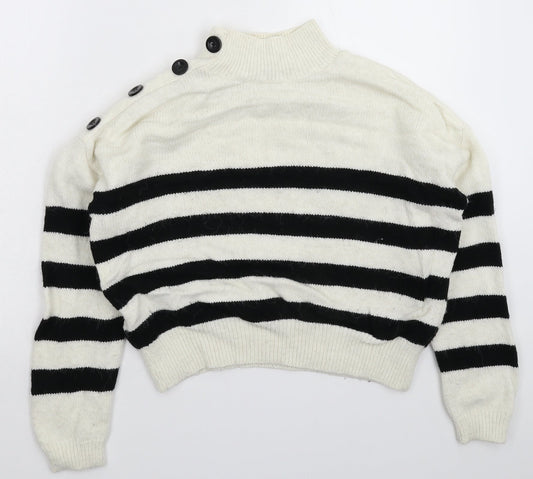 Primark Womens Multicoloured Striped Knit Pullover Jumper Size 6