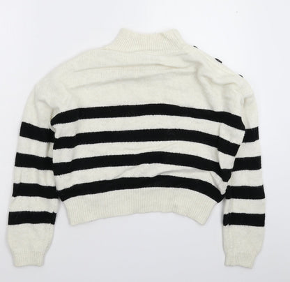 Primark Womens Multicoloured Striped Knit Pullover Jumper Size 6