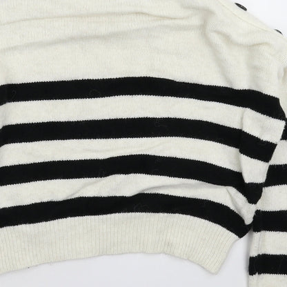 Primark Womens Multicoloured Striped Knit Pullover Jumper Size 6
