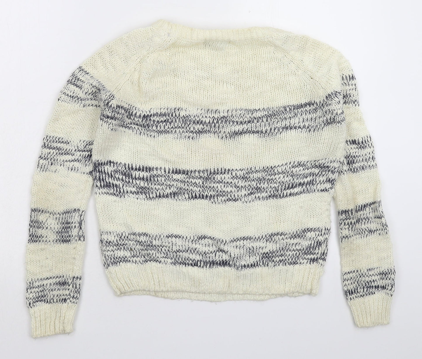 Womens UK Size 12 Papaya White Pullover Jumper