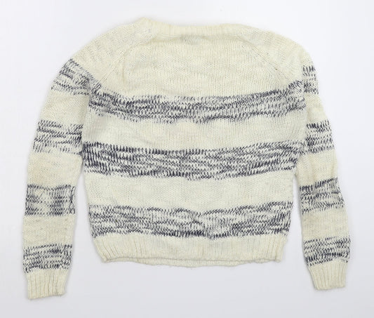 Womens UK Size 12 Papaya White Pullover Jumper