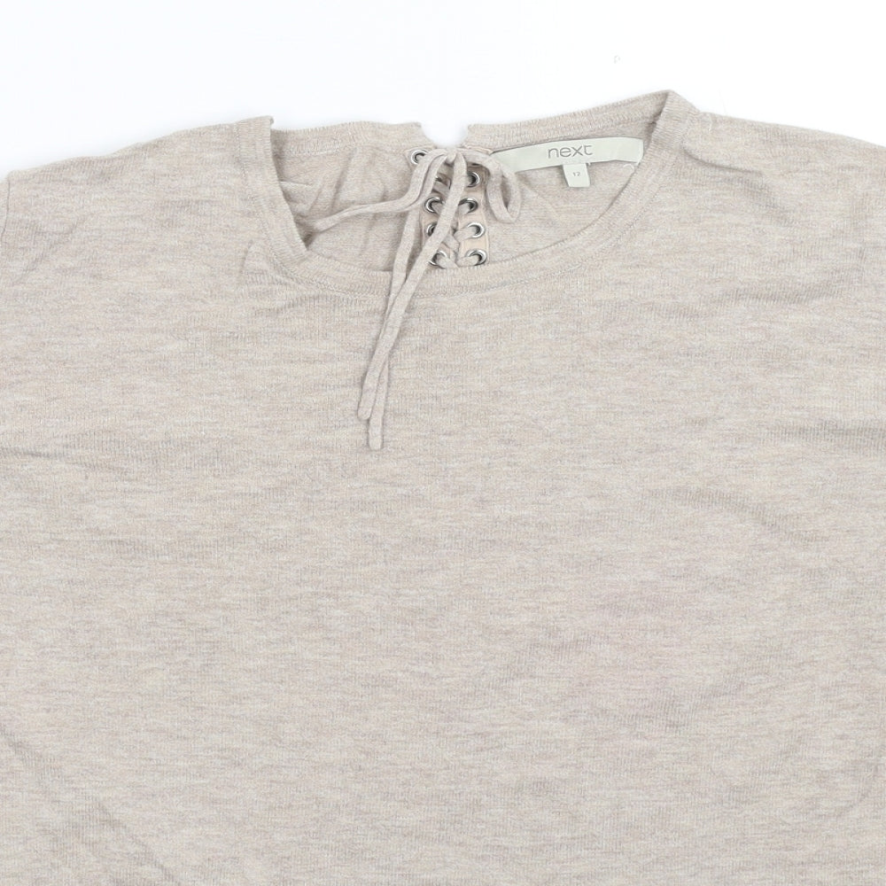 Womens UK Size 12 NEXT Grey Pullover Jumper