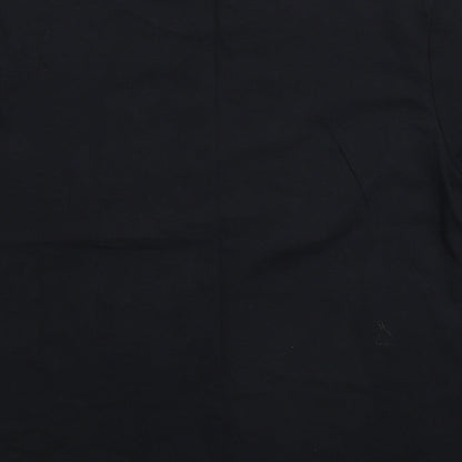 Womens UK Size M Divided Black Cropped T-Shirt