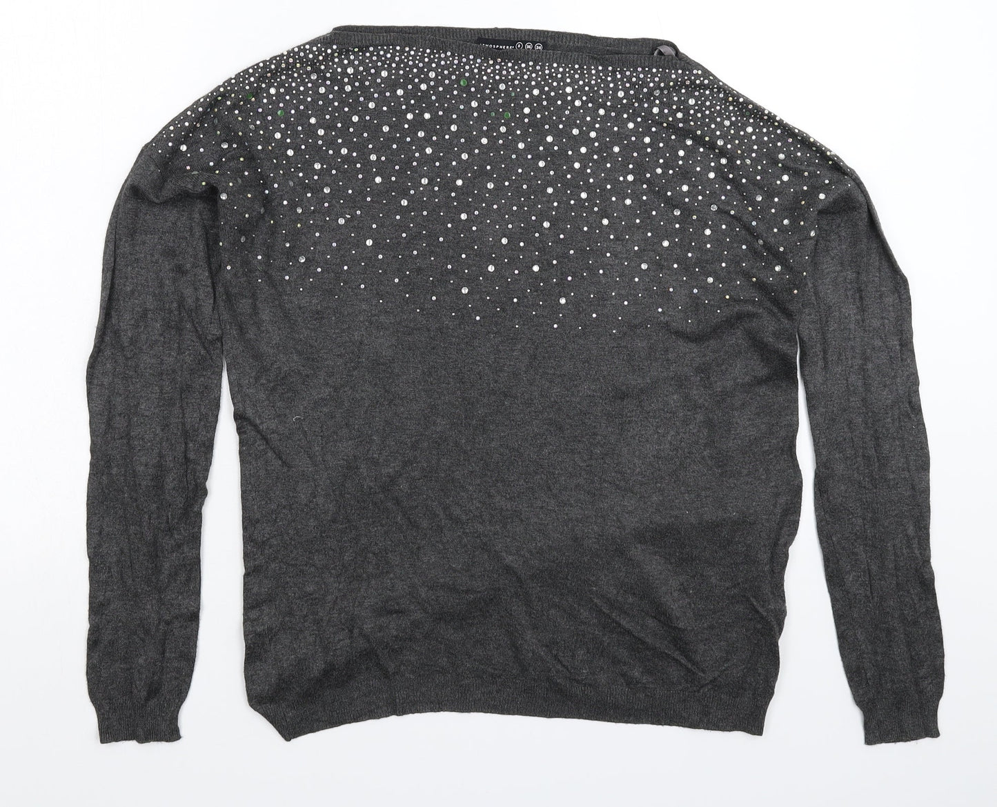 Womens UK Size 8 Atmosphere Grey Pullover Jumper