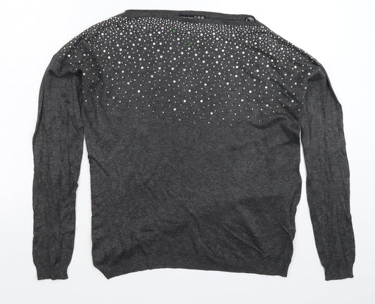 Womens UK Size 8 Atmosphere Grey Pullover Jumper