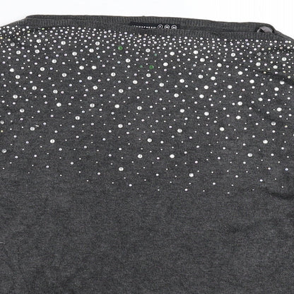 Womens UK Size 8 Atmosphere Grey Pullover Jumper