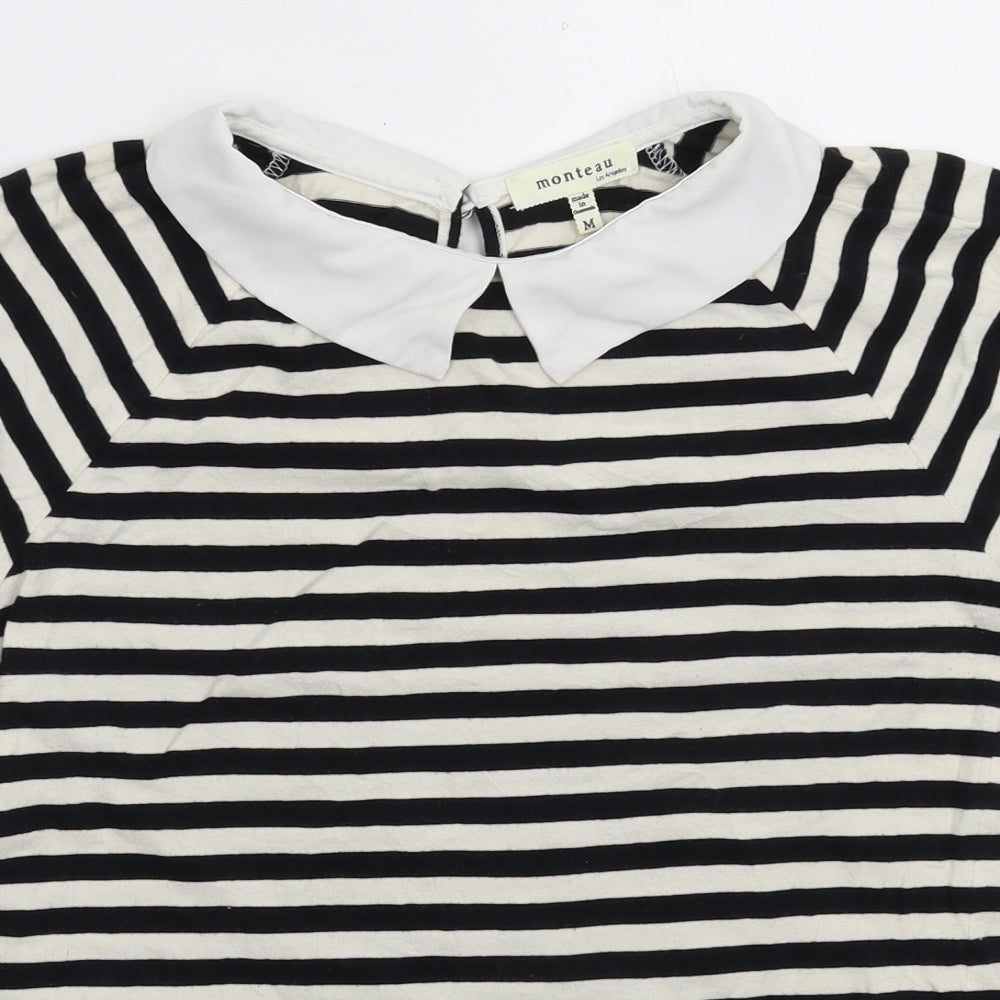 Womens UK Size M Monteau Multicoloured Basic Polo