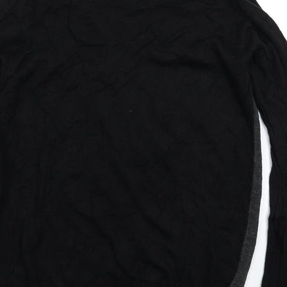 Red Herring Mens Black  Knit Pullover Jumper Size M