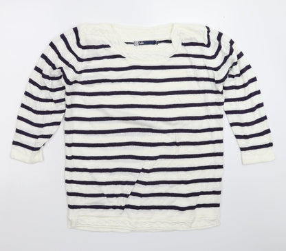 Womens UK Size 16 Isle White Pullover Jumper