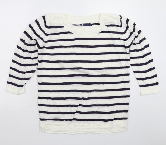 Womens UK Size 16 Isle White Pullover Jumper