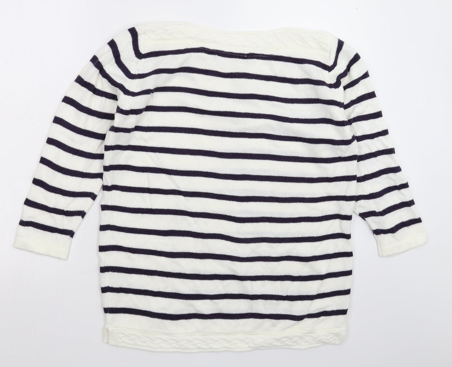 Womens UK Size 16 Isle White Pullover Jumper