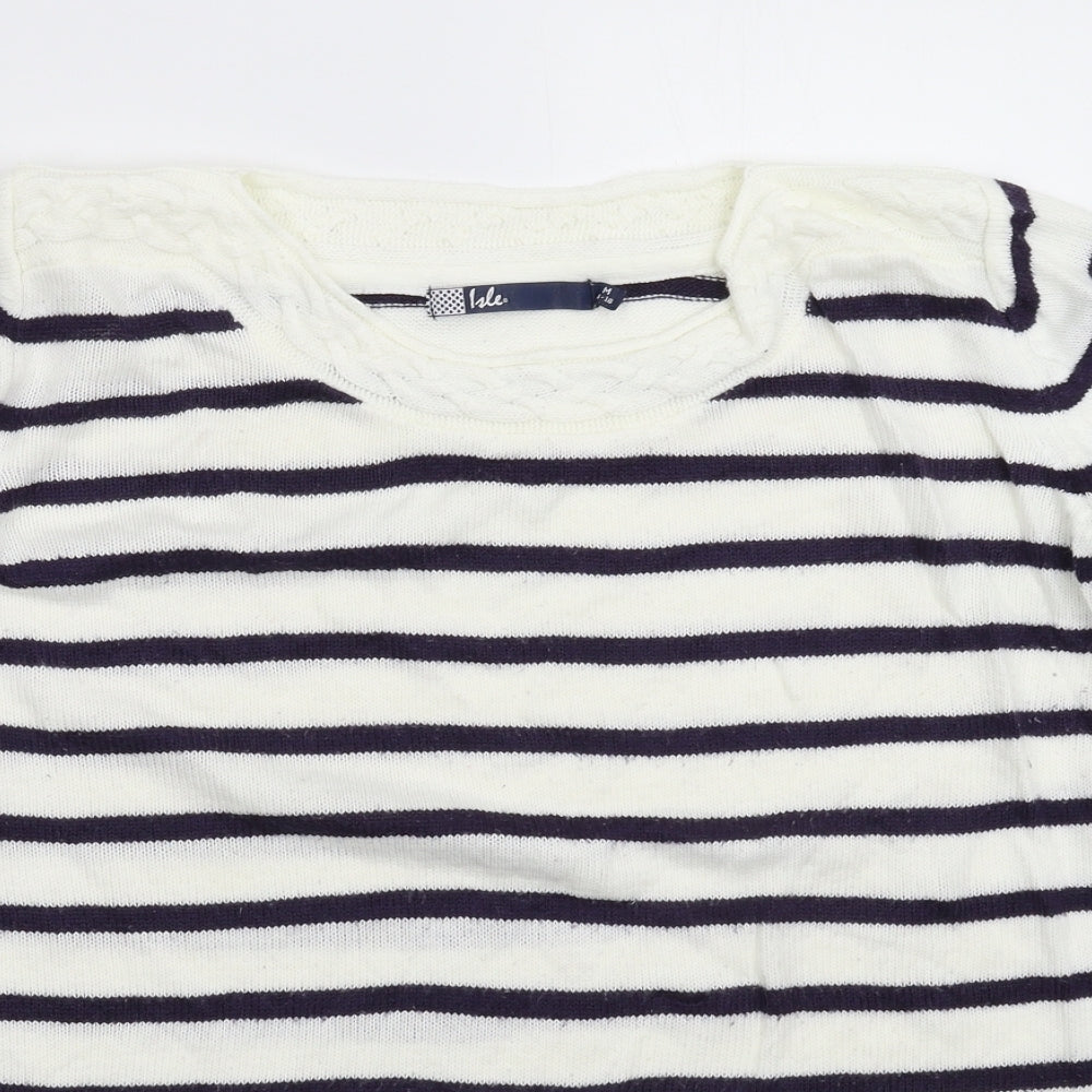 Womens UK Size 16 Isle White Pullover Jumper