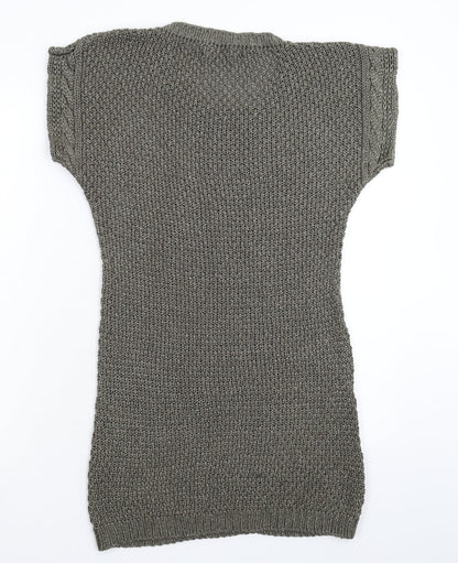 NEXT Womens Green  Knit Jumper Dress  Size 12