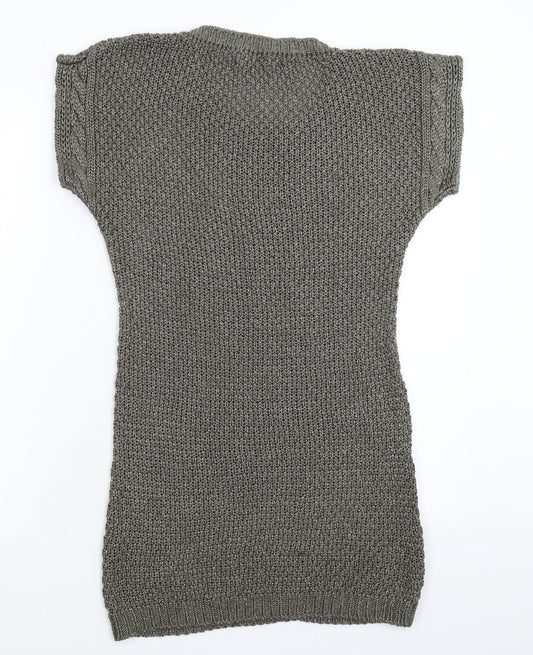 NEXT Womens Green  Knit Jumper Dress  Size 12