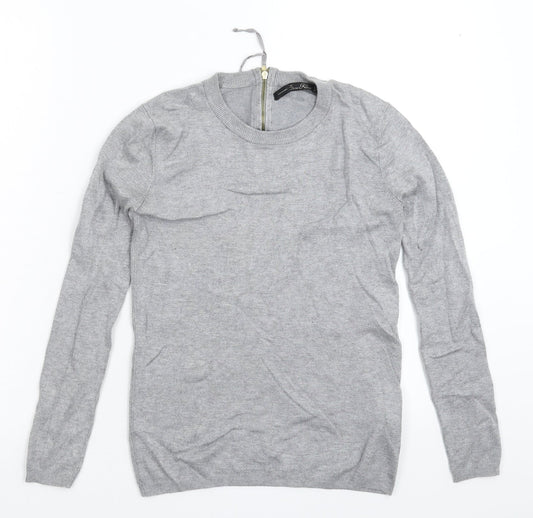 Womens UK Size S Zara Grey Pullover Jumper