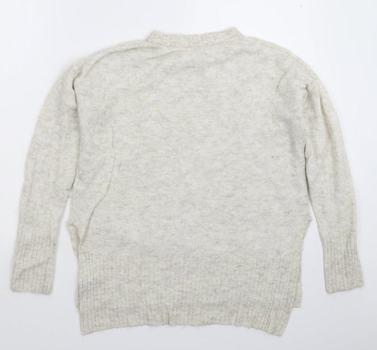 Womens UK Size S Divided Grey Pullover Jumper