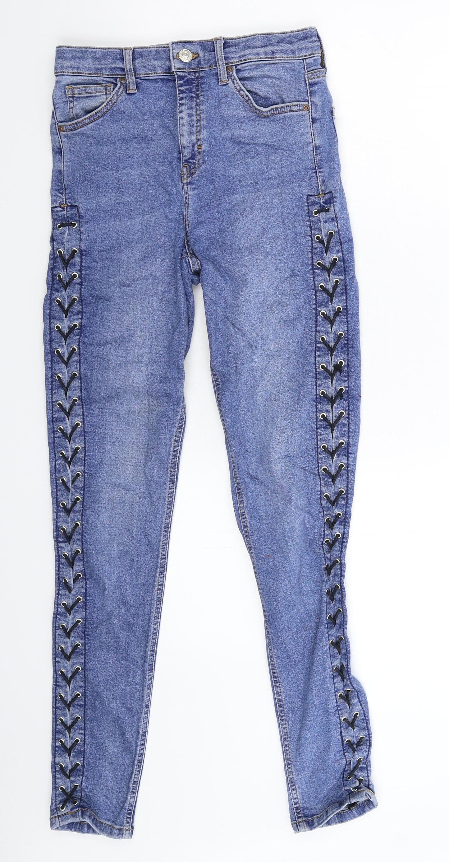 Topshop Womens Blue  Denim Skinny Jeans Size 26 in L29 in