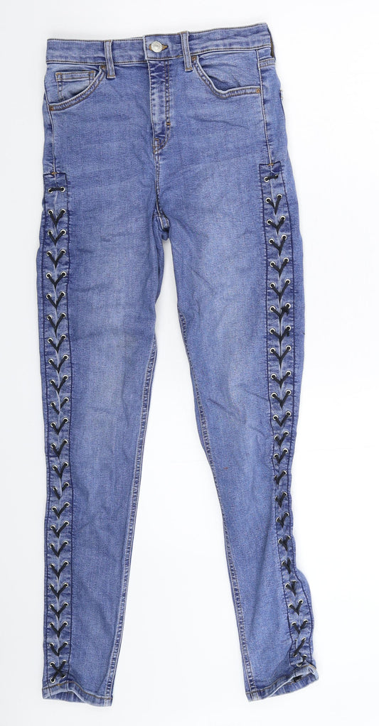 Topshop Womens Blue  Denim Skinny Jeans Size 26 in L29 in