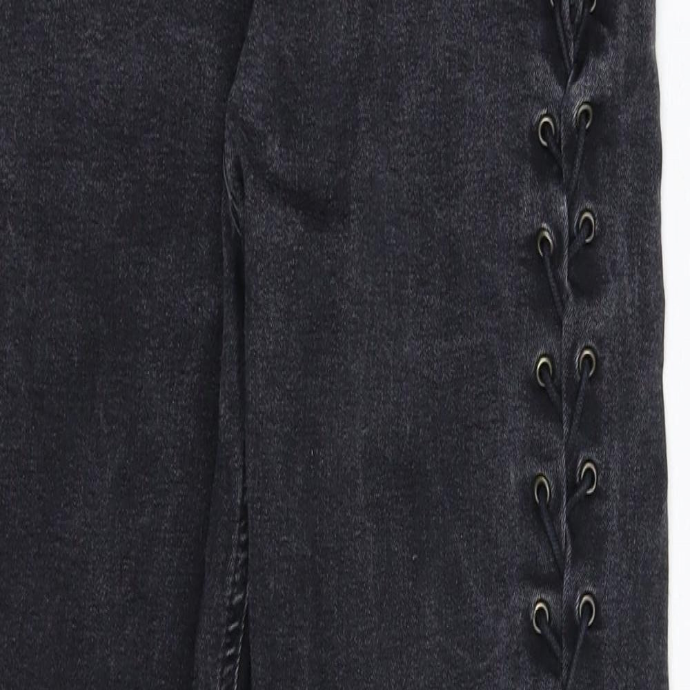 Topshop Womens Black  Denim Skinny Jeans Size 28 in L28 in