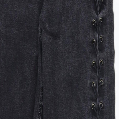 Topshop Womens Black  Denim Skinny Jeans Size 28 in L28 in