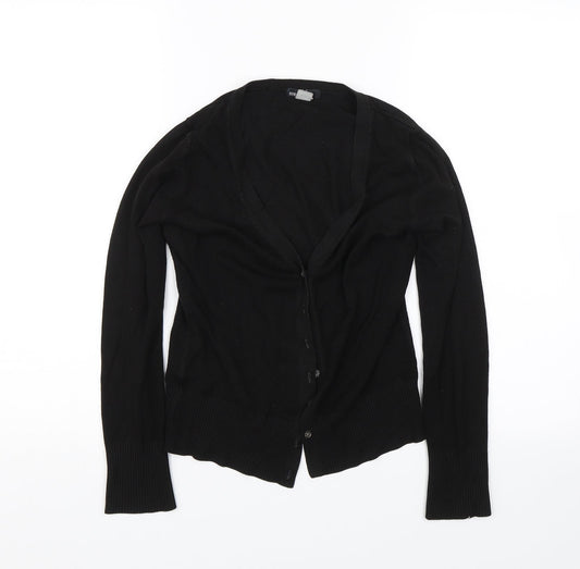 Womens UK Size S MNG Basics Black Cardigan Jumper