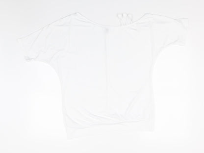 Womens UK Size M Blooming Jelly White Basic T-Shirt