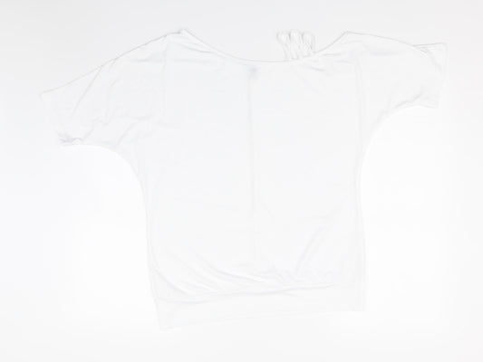 Womens UK Size M Blooming Jelly White Basic T-Shirt