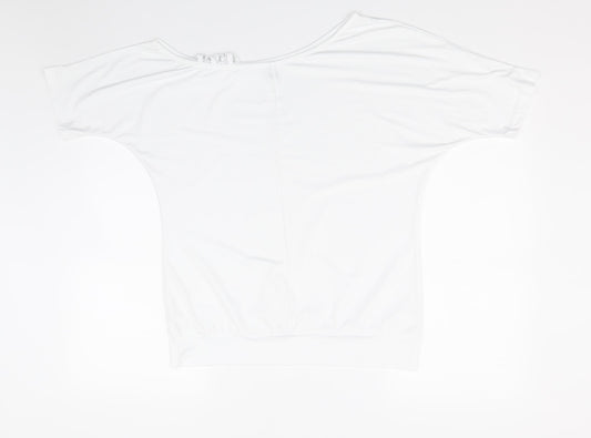 Womens UK Size M Blooming Jelly White Basic T-Shirt