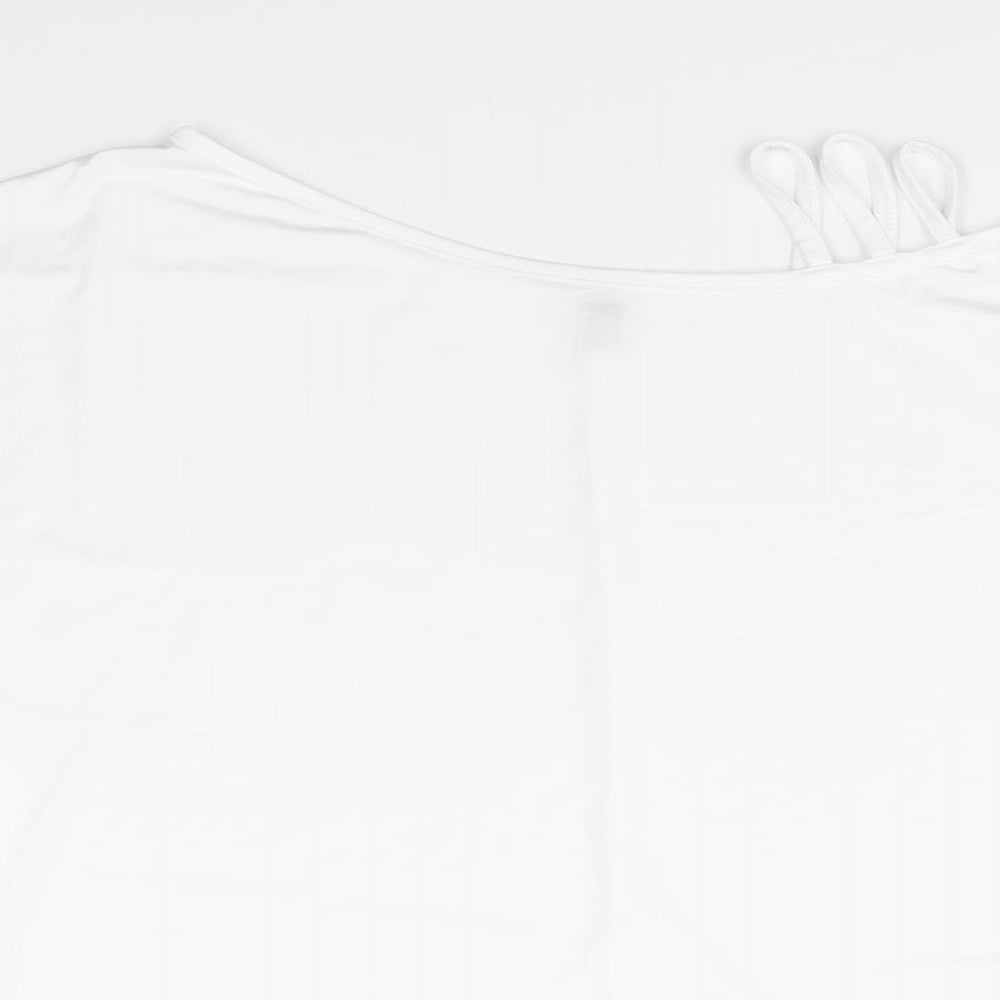 Womens UK Size M Blooming Jelly White Basic T-Shirt