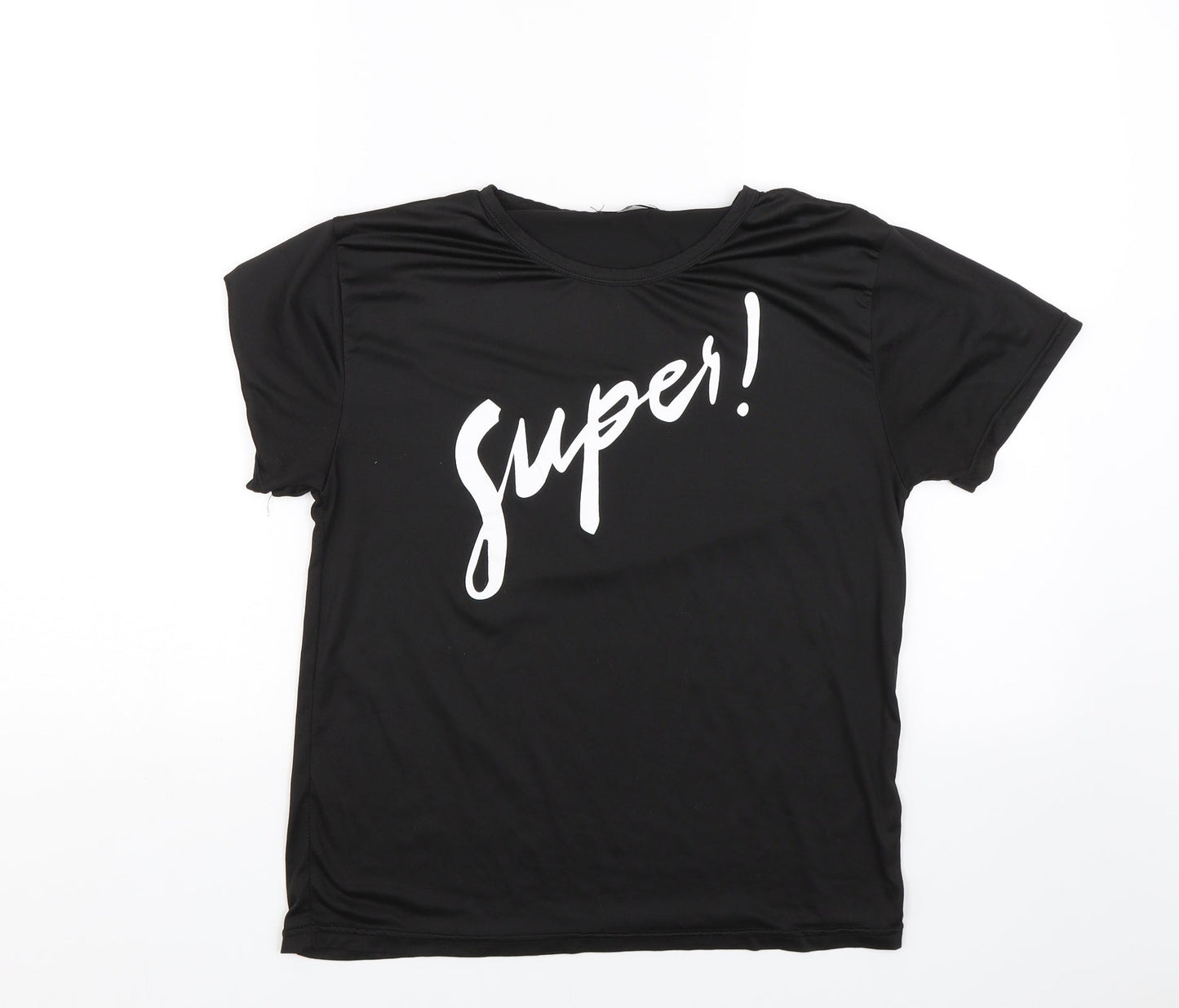 Zslibo Womens Black   Basic T-Shirt Size S  - Super