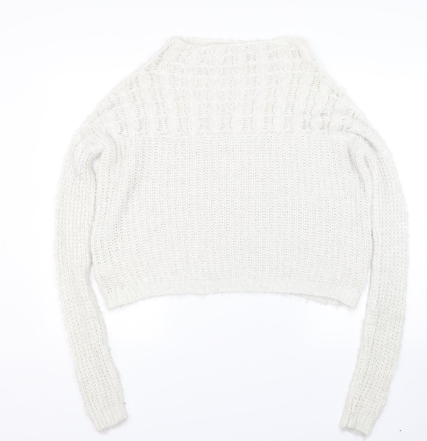 Womens UK Size 8 NEXT White Pullover Jumper