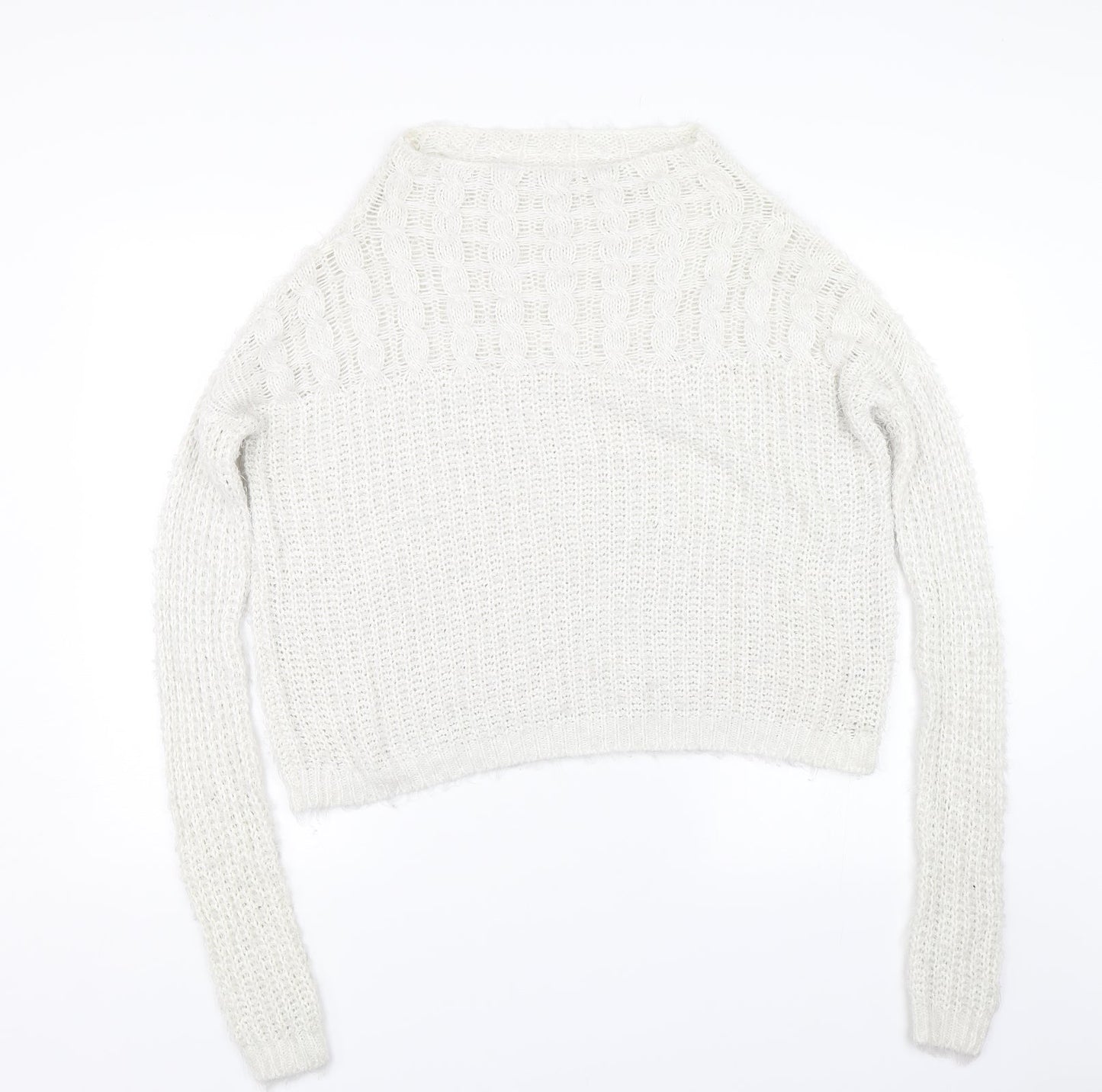 Womens UK Size 8 NEXT White Pullover Jumper