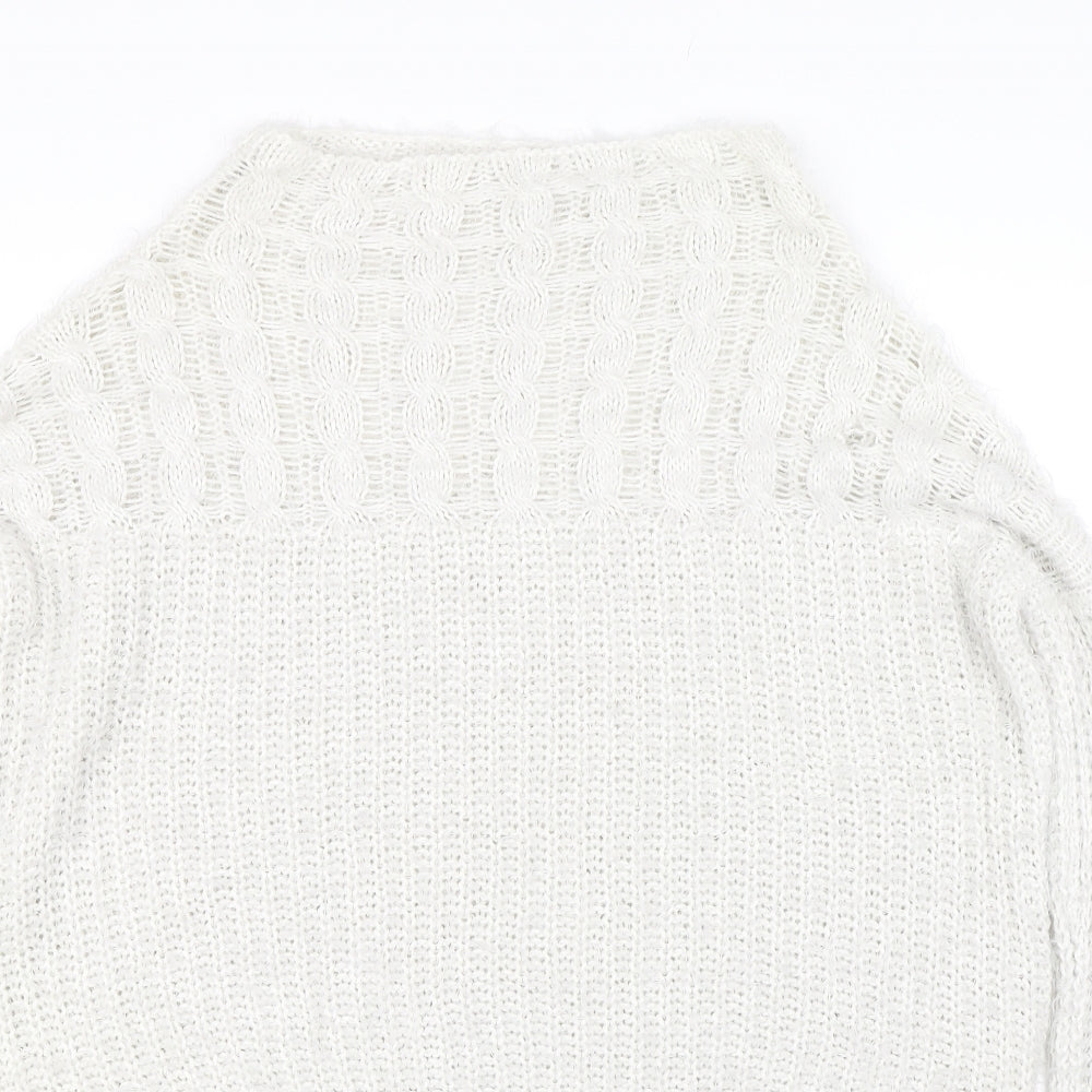 Womens UK Size 8 NEXT White Pullover Jumper