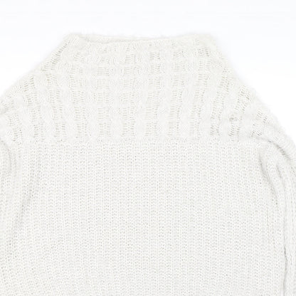 Womens UK Size 8 NEXT White Pullover Jumper