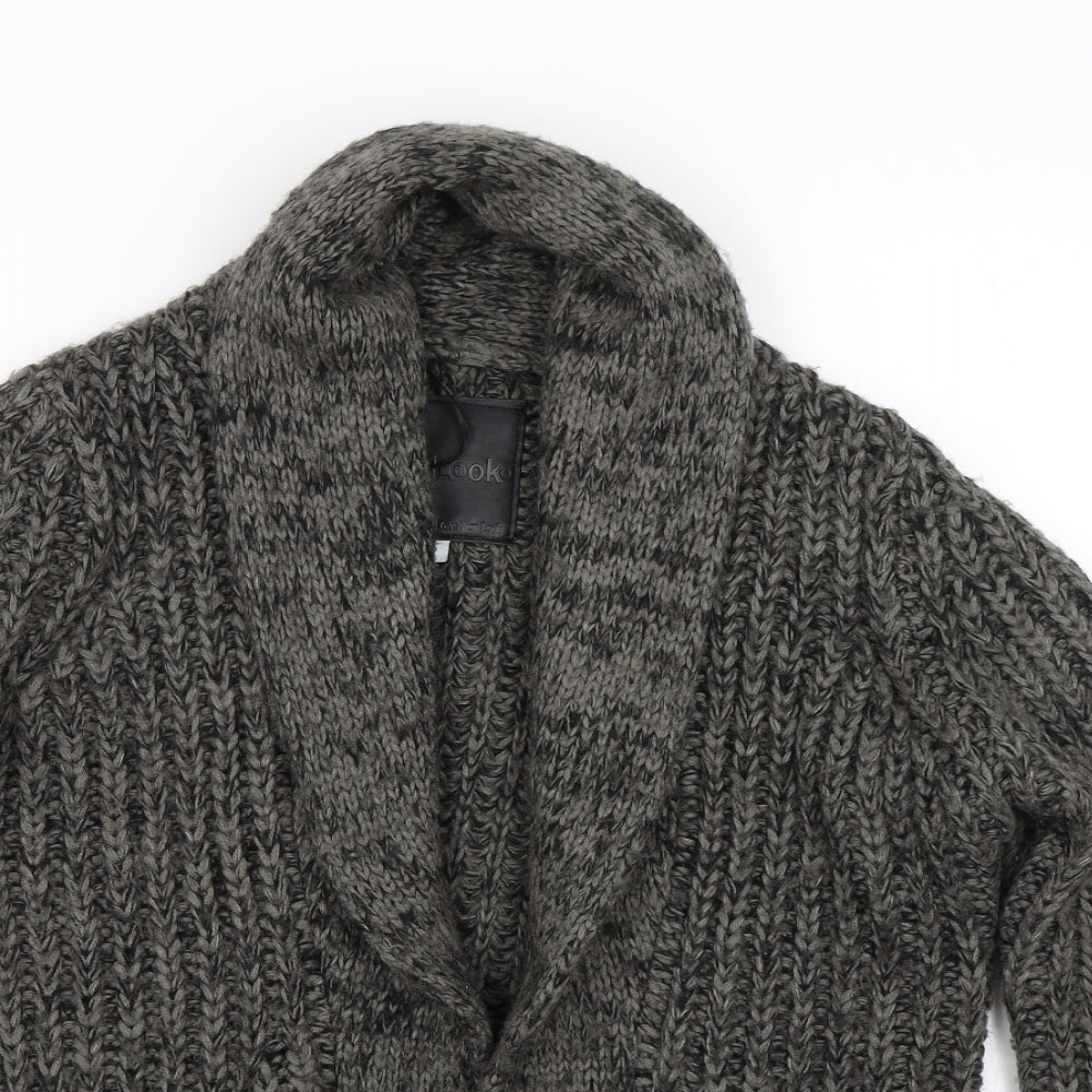 Womens UK Size 8 New Look Grey Cardigan Jumper