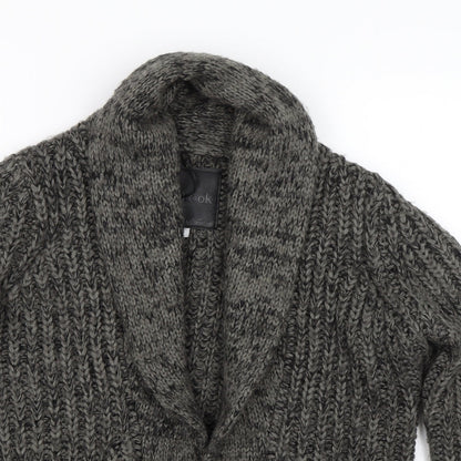 Womens UK Size 8 New Look Grey Cardigan Jumper