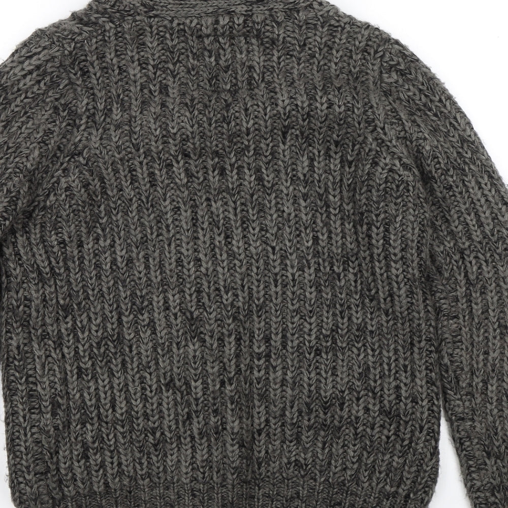 Womens UK Size 8 New Look Grey Cardigan Jumper