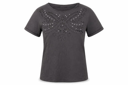 Womens UK Size S Preworn Grey Basic T-Shirt