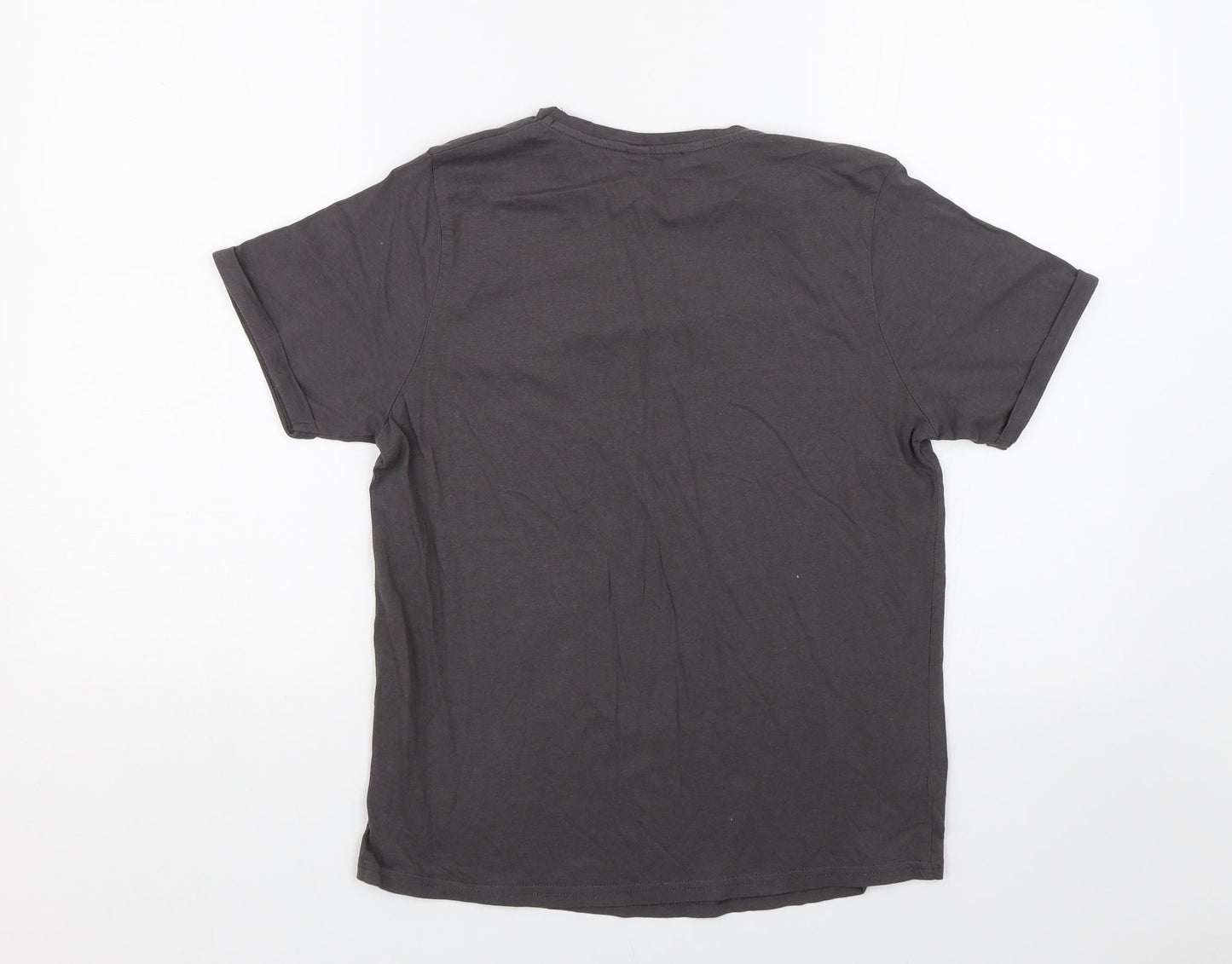 Womens UK Size S Preworn Grey Basic T-Shirt