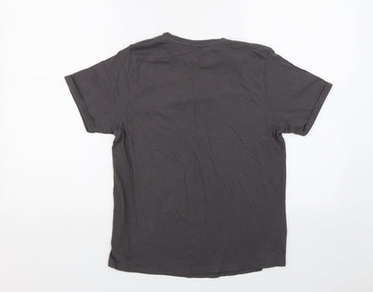 Womens UK Size S Preworn Grey Basic T-Shirt