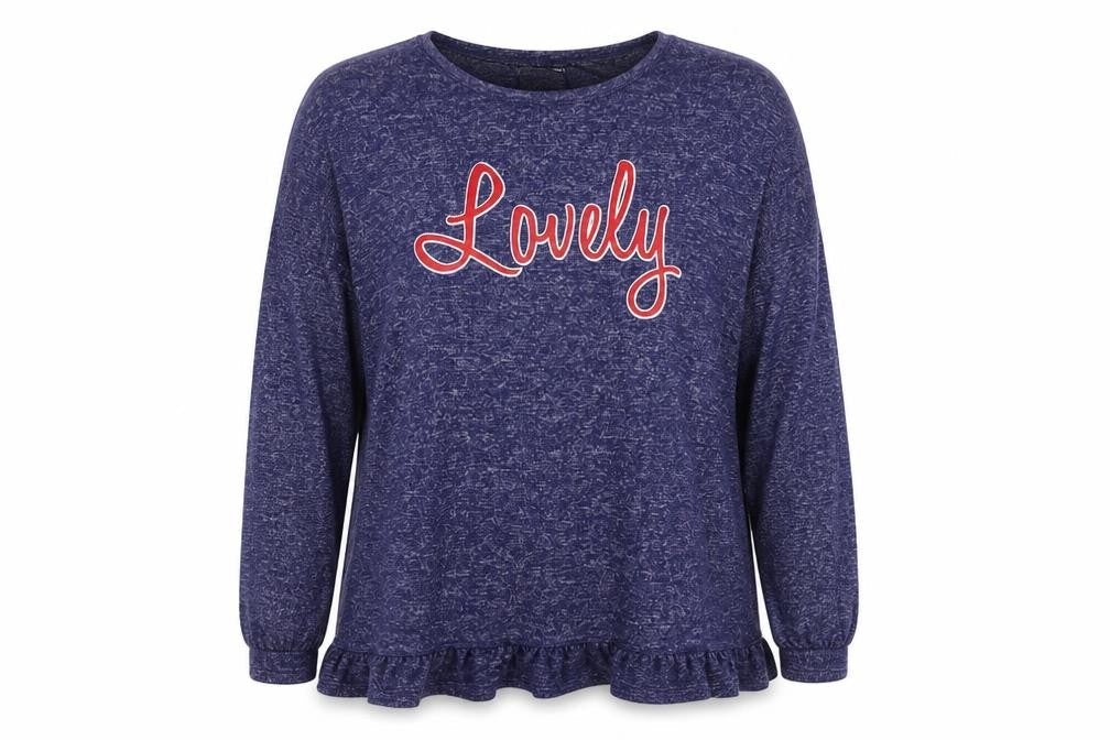 Womens UK Size 20 Time To Dream Blue Pullover Jumper