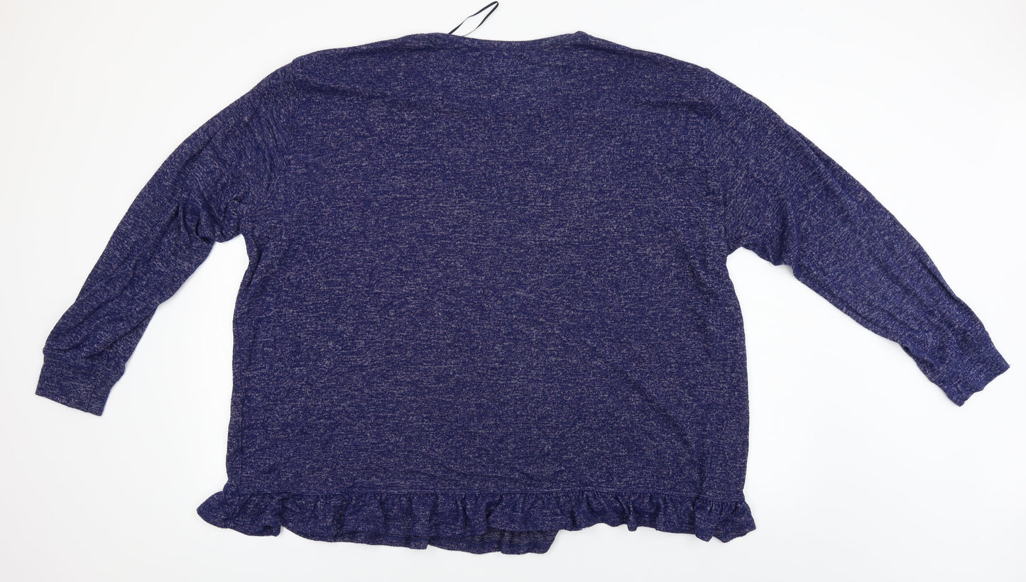 Womens UK Size 20 Time To Dream Blue Pullover Jumper