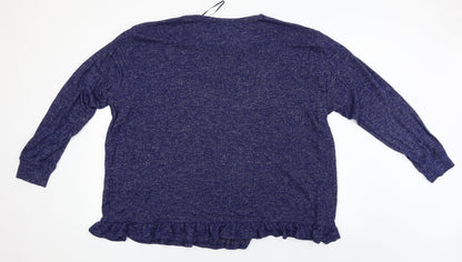 Womens UK Size 20 Time To Dream Blue Pullover Jumper